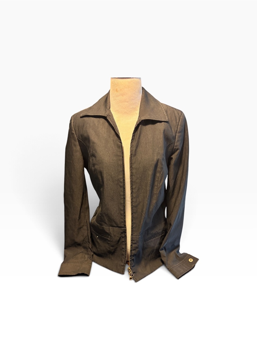 Tribella Black Lightweight Zip-Front Jacket